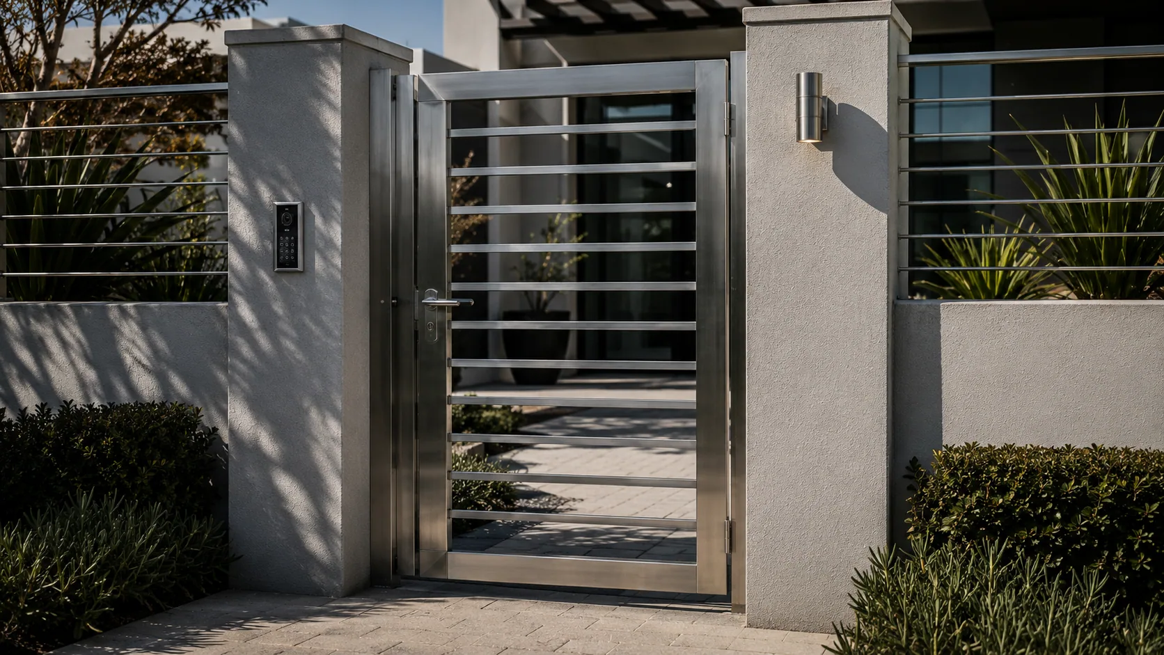 Stainless steel pedestrian security gate